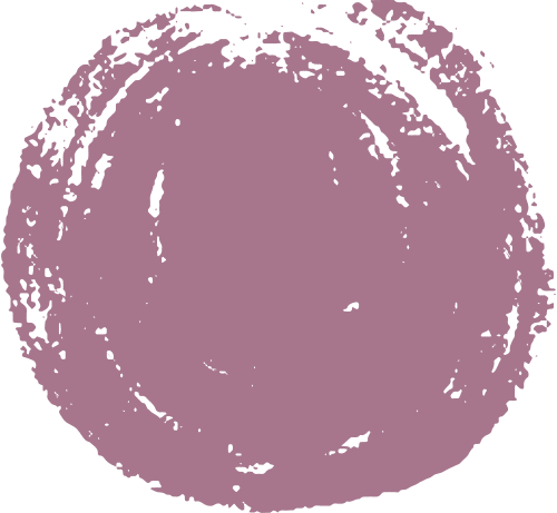 Brush stroke rund rosa